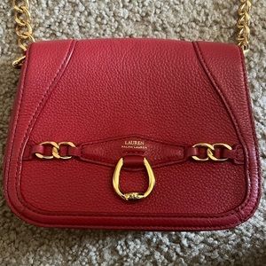 RALPH LAUREN CROSSBODY RED BAG RARELY USED
